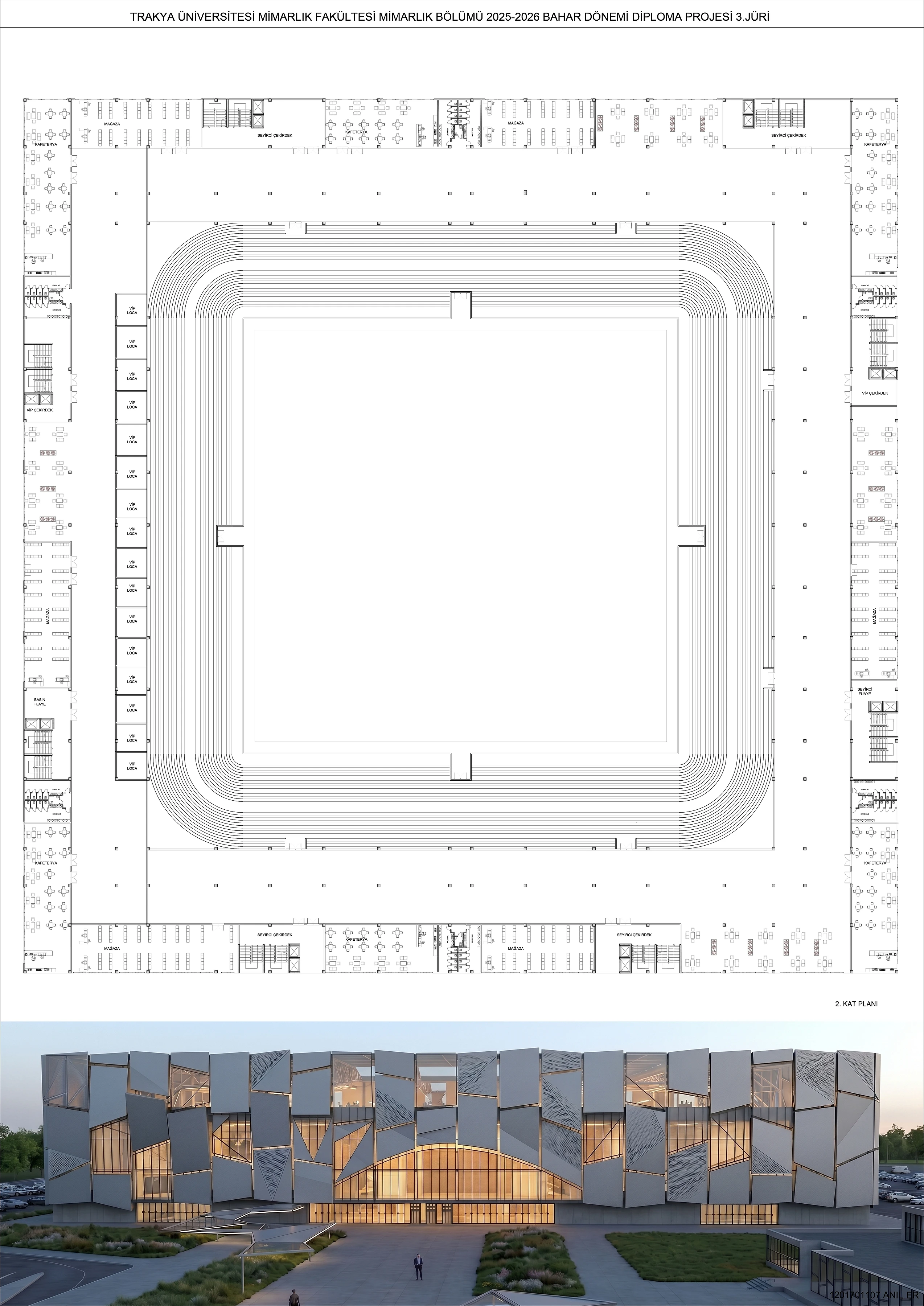 Arena — 2. kat planı, görünüş
