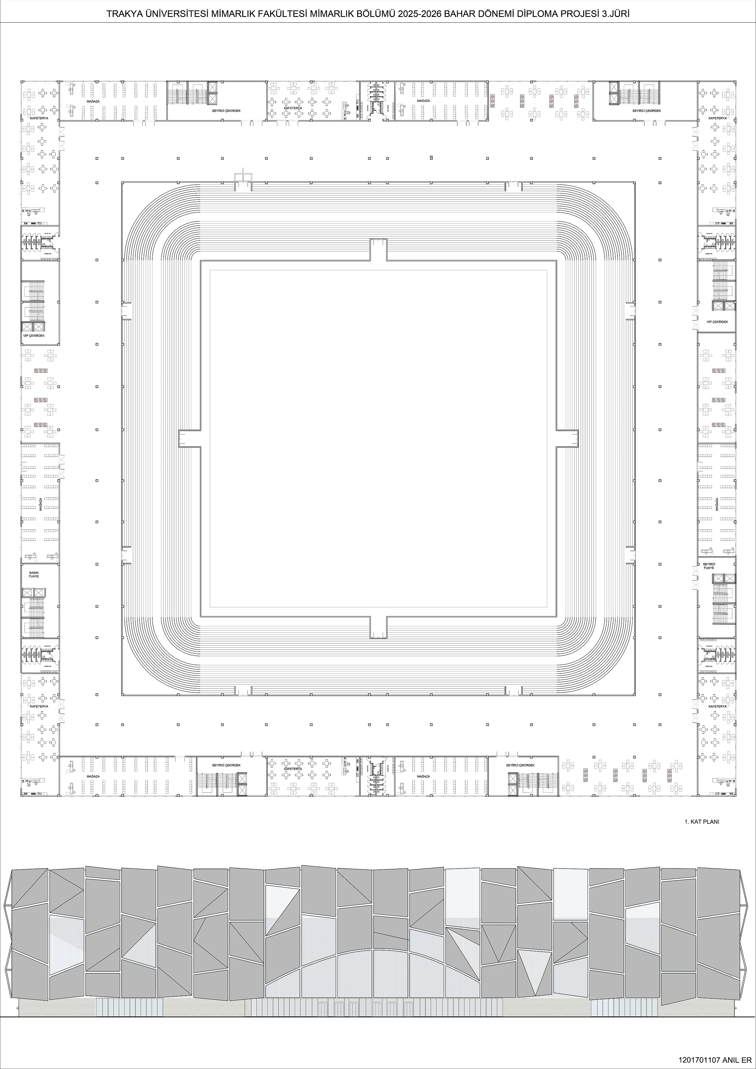 Arena — 1. kat planı, görünüş