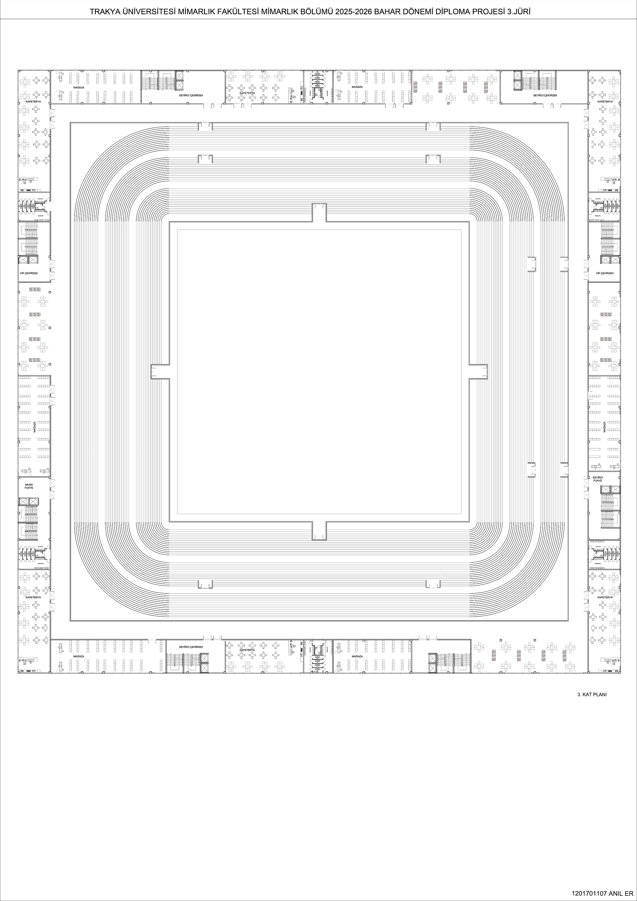 Arena — 3. kat planı