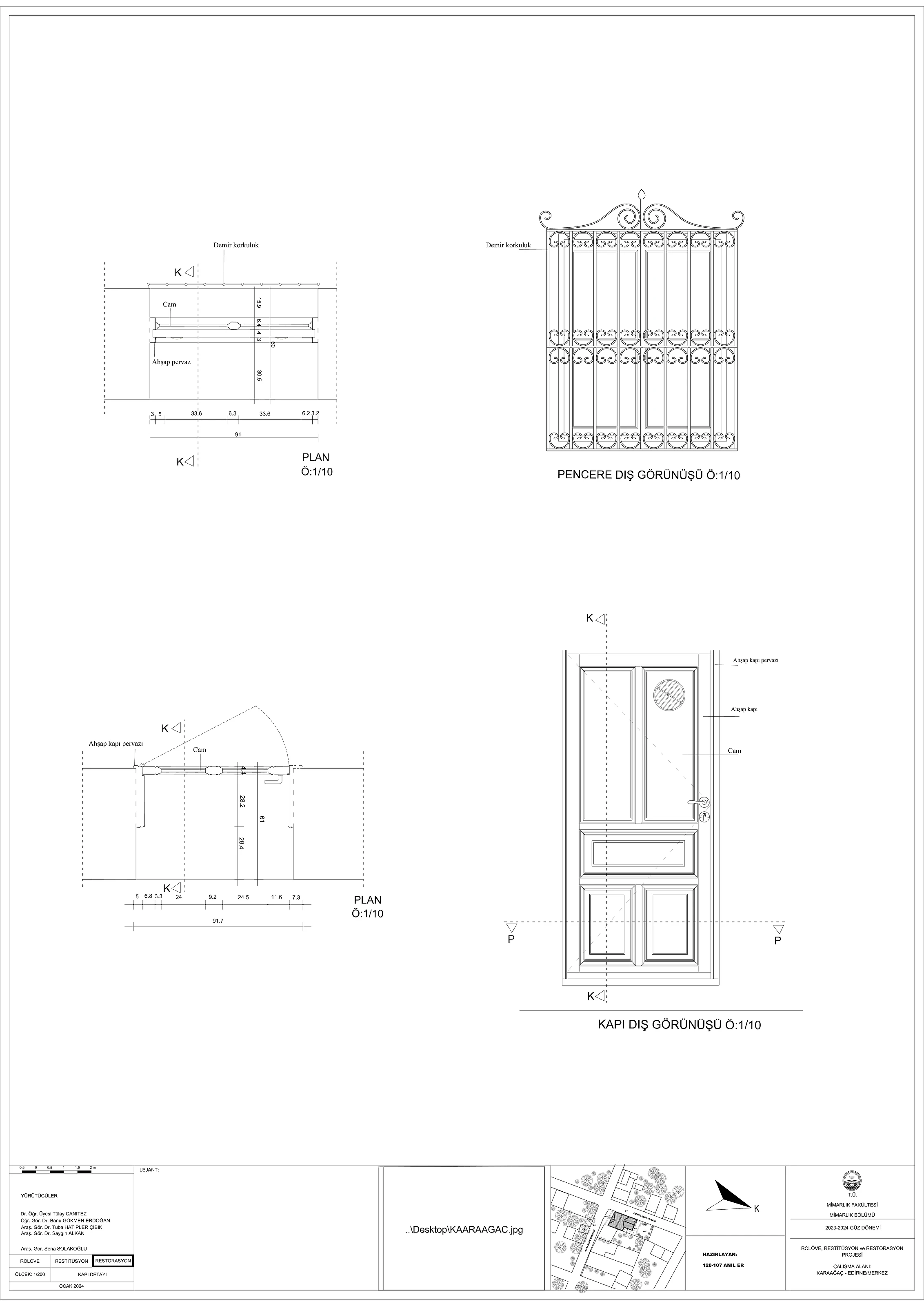 Kapı ve pencere detayları